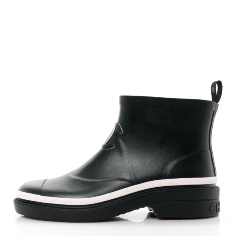 CHANEL Wellington Boots black/white - Picture 3 of 14